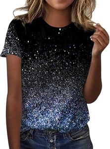 Camiseta Básica de Manga Corta con Decoración de Diamantes, Versión Coreana, Transpirable, Multicolor, de Alta Calidad - Product Image 6