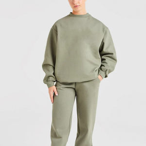 Sweat-shirt unisexe à col rond en molleton gaufré 3D personnalisé pour femme, vente en gros - Product Image 4