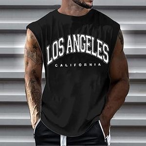 เสื้อกล้ามออกกำลังกายผู้ชาย ผ้าฝ้ายริบเนื้อนุ่ม น้ำหนักเบา ไม่มีแขน - Product Image 2