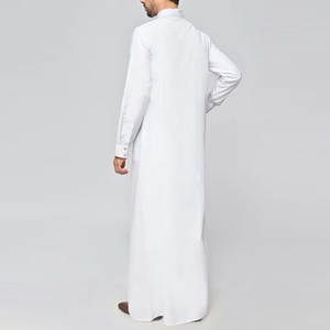 Túnica islámica informal para hombre, moderna, 100% poliéster, de alta calidad, oscura, transpirable, holgada, larga hasta el suelo. - Product Image 2