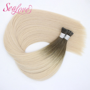 Extensiones de Cabello Humano I-Tip de Doble Trama, Cabello Virgen Remy con Cutícula Alineada, Color Ombre, para Uso en Salón - Product Image 6