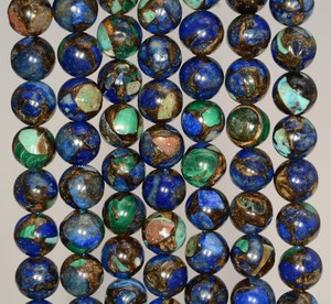 Cuentas de Piedras Preciosas Mixtas de Lapislázuli, Malaquita, Turquesa y Arenisca, 100% Hechas a Mano, Certificadas por IGI, Cuentas Sueltas Multicolores para Joyería - Product Image 2