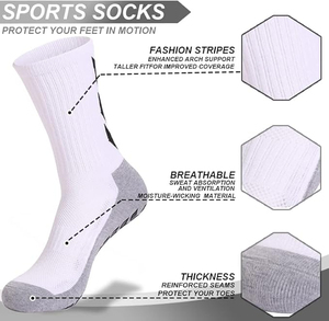 Customised Designer Sports <b>Socks</b> MenAnti Slip Grip Soccer <b>Socks</b> Breathable Crew Athletic <b>Socks</b> Custom Logo Sports <b>Socks</b> for <b>Men</b> - Product Image 3