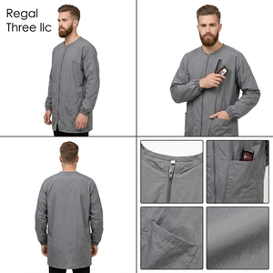 Chaqueta Impermeable de Barbero con Cremallera, Bata de Peluquería y Salón de Manga Larga, Top de Peluquería, Delantal de Barbero, Top para Cortar el Cabello para Hombres - Product Image 4