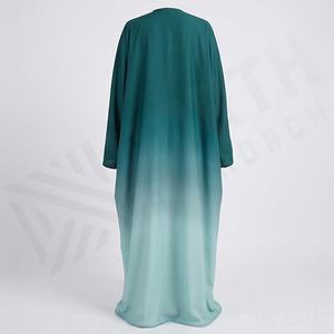 Nouvelle Robe Cardigan Musulmane à Manches Longues à Dégradé de Couleurs pour Femmes Islamiques, Ample, Respirante, Grande Taille, Vêtements Abayas - Product Image 2
