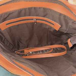 Bolso Tote Multifuncional de Cuero Genuino de Lujo para Mujer, Color Sólido, Cierre de Cremallera, LTB-0476 - Product Image 5