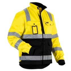 Outdoor Workwear Hi Vis <b>Mens</b> safety <b>jacket</b> High Visibility Waterproof Safety <b>Jacket</b> with <b>reflective</b> strips & multiple pockets - Product Image 3