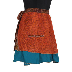 Minifaldas para Mujer 2026 - Minifaldas Reversibles de Dos Capas de Seda, Minifalda Cruzada, Estilo Gitano, Hippie, Bohemio, Indio, Retro - Product Image 3