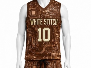 <b>White</b> Stitch <b>Women's</b> Basketball <b>Shorts</b> Crew Neck Sleeveless Heat-Transfer Print Breathable Quick Dry Spandex/Nylon Custom Team - Product Image 2