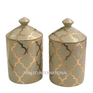 Elegant Kitchen Canisters Food <b>Storage</b> Box Container Set with Gold Lid Handmade Arabic Item Metal Packaging - Product Image 4