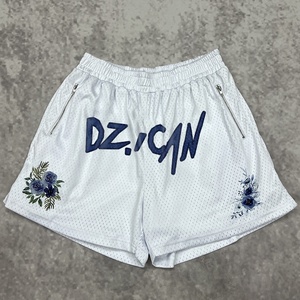 Shorts de basketball personnalisés 2026 avec nom et motif flamme, shorts de boxe rétro pour hommes par sublimation - Product Image 6