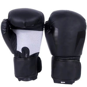 Gants d'entraînement de boxe en PU blanc avec fermeture Velcro, design respirant pour adultes - Product Image 2
