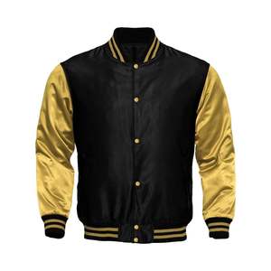 Chaqueta universitaria de béisbol de lana pesada con bordado de chenilla y mangas de cuero para hombre, personalizable con letras, OEM - Product Image 2