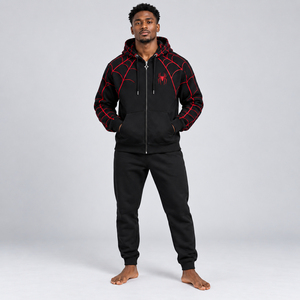 Premium <b>Men</b> <b>Spider</b> <b>Hoodie</b> 100% Cotton Winter Regular Fit Solid Pattern Comfortable Feel Durable Construction - Product Image 1
