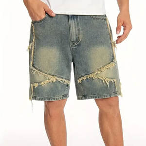 Pantalones Cortos Cargo de Jean Denim con Cremallera y Lavado Ácido para Hombre, Diseño Sólido, Última Colección, Venta al por Mayor, Precio de Verano - Product Image 1