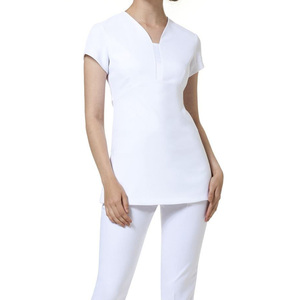 Uniforme Profesional para Spa y Salón de Belleza para Mujer, Túnica Elegante, Ropa de Trabajo, Manga Corta, Chaqueta para Recepcionista de Oficina - Product Image 1