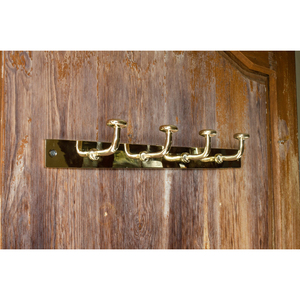 Unique Gold Color <b>Wall</b> Mounted Brass Material Coat <b>Hooks</b> Hanger With Screw <b>for</b> Towel <b>Key</b> Robe Scarf Bag Cap Coffee Cups Supplier - Product Image 3