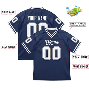 Custom American Football Jersey Men's Personalized Team Uniform Game Shirt Breathable Athletic Sportswear OEM Supplier - Product Image 4