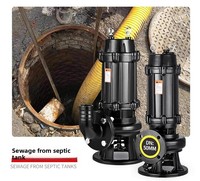 Pompe à eaux usées industrielle à bride série WQ pour le drainage des fossés, étangs et piscines municipales - Modèles complets