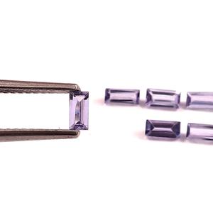 Iolite naturelle 4,5x9mm, taille baguette, facettée, calibrée, pierre précieuse certifiée, pour la fabrication de bijoux, fournisseur en gros - Product Image 2