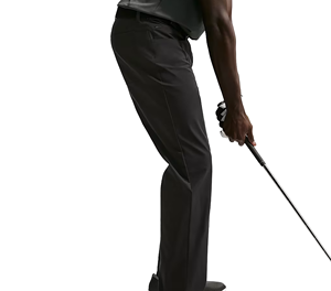 Pantalon de golf noir coupe droite pour homme, respirant, en polyester, décontracté, avec ceinture, poids moyen, pour le printemps - Product Image 2