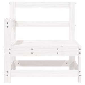 Sofá Esquinero Compacto para Jardín de Madera de Pino Macizo Blanco y Contrachapado - Product Image 3