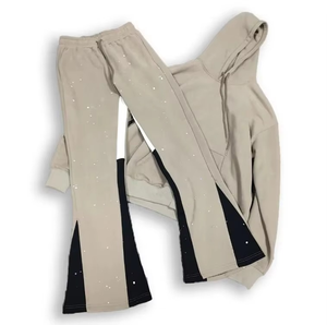 ชุดวอร์มผู้ชายแบบมีฮู้ด คุณภาพสูง ผ้าฝ้ายสั่งทำพิเศษ ทรงขาบาน ระบายอากาศได้ดี แห้งเร็ว เหมาะสำหรับเล่นกีฬากลางแจ้ง - Product Image 4