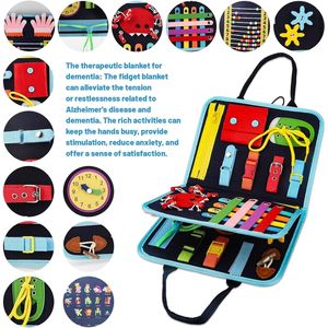 Attrezzatura per l'Integrazione Sensoriale, Attività per Anziani con Demenza, Busy Board per Adulti, Coperta Sensoriale per Demenza e Autismo - Product Image 3