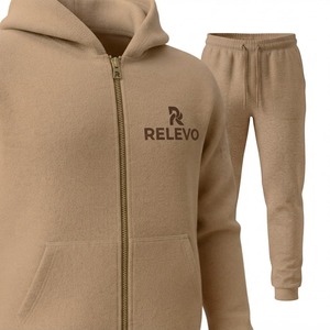 Ensemble survêtement homme Relevo à capuche, imprimé, couleur unie, fermeture éclair intégrale, sweat-shirt et pantalon décontractés, nylon/coton, coupe-vent hiver - Product Image 4