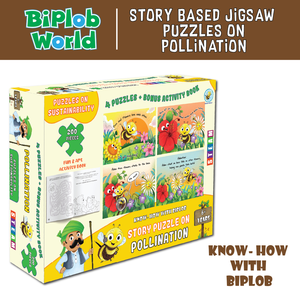 บิโพล็อบ โนโวฮาว สตอรี่-เบส เกมต่อจิ๊กซอว์ 4 ชุด และสมุดกิจกรรม 1 เล่ม จิ๊กซอว์แบบกำหนดเอง 200 ชิ้นสำหรับเด็ก หัวข้อการเกสรพันธุ์ - Product Image 5