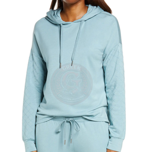 Sudadera con capucha teñida para mujer, de algodón grueso, estilo oversize, para ropa informal de moda urbana - Product Image 1