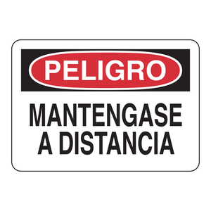 Panneau de signalisation au sol en PVC Brady Peligro Mantngase a Distancia pour zones dangereuses intérieures et extérieures - Product Image 3
