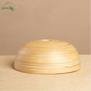 โคมไฟห้อยเพดานไม้ไผ่สานธรรมชาติ สไตล์มินิมอล ทำมือ โคมไฟยั่งยืน ฝาครอบโคมไฟ ตกแต่งภายใน สำหรับธุรกิจบริการ - Product Image 2