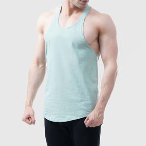 Débardeur de sport sans couture en coton blanc personnalisé pour homme – Idéal pour la musculation et l'entraînement en salle de sport - Product Image 3
