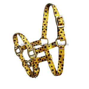 Wholesale Top Manufacturer Supplier's Premium Quality Adjustable Nylon Rope <b>Halter</b> Printed with Brass Plated Hardware - Product Image 3