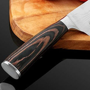 Ensemble de couteaux en acier Damas avec étui en cuir, couteaux de cuisine de haute qualité pour la cuisine à domicile et l'utilisation en restaurant - Product Image 6