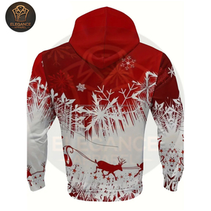 Survêtements pour hommes décontractés d'automne, design unique, écologiques, respirants, à capuche, couleur contrastée rouge et blanc, logo personnalisé, qualité supérieure - Product Image 5