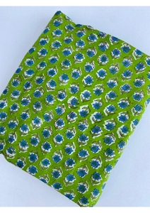 ผ้าฝ้ายคุณภาพส่งออก สีตัดกันสวยงาม 100% ผ้าพิมพ์ลายบล็อกมือแบบชาวชาวัยปุรี ขายเป็นหลา สำหรับสิ่งทอภายในบ้าน รับผลิตแบบ OEM - Product Image 3