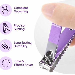 Ensemble de soins des ongles professionnel, ensemble de manucure et de pédicure multi-usages, ensemble de manucure en acier inoxydable, kit de manucure pratique pour les voyages - Product Image 4