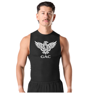 Débardeur tricoté sans manches pour homme, col ras du cou, coupe ajustée, respirant, séchage rapide, 100 % coton, pour entraînement et fitness, noir uni - Product Image 1