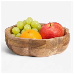 Tazón de Madera de Mango Tallado a Mano de Primera Calidad, Ecológico, Decorativo, para Servir Frutas y Ensaladas, Utensilios de Cocina Modernos y Clásicos - Product Image 4