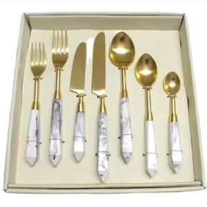 Juego de cubiertos de acero inoxidable premium para uso en el hogar, cocina, comedor, hotel y restaurante con un acabado elegante. - Product Image 1