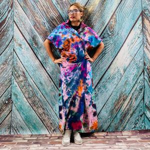 2025 New Sexy <b>Bandeau</b> Kimono <b>Dress</b> <b>Long</b> Robe Summer Unisex Tall Women High Cut Vacation Holiday Tie Dye - Product Image 5