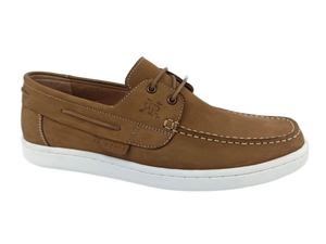 Mocasines de hombre de nubuck molido color marrón tabaco, con puntera cerrada, sin cordones, para oficina y carrera profesional, cómodos, con suela exterior de TPR y entresuela de piel de oveja de color liso. - Product Image 1