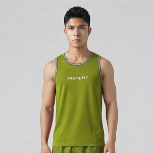 Gym <b>Singlets</b> <b>Men</b> Casual Tank Top Sports Clothes Stringer Bodybuilding Fitness 100% Cotton Breathable Made in Pakistan - Product Image 1