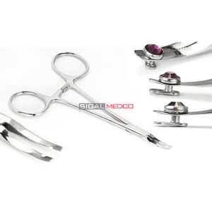 Pinzas de sujeción planas de acero inoxidable de alta precisión para anclajes dérmicos, herramienta profesional para piercing corporal, las más vendidas - Product Image 3