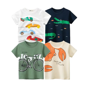 Camiseta Gráfica Casual Comprimida para Niños al por Mayor, 100% Algodón, Oversize, Estilo Boxy, para Verano, Bebés Niños y Niñas de 3-6 Meses a 6 Años - Product Image 3