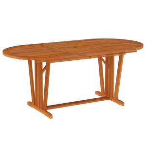 Conjunto de Comedor Mediano para Jardín en Madera de Eucalipto Sólida Color Marrón Rojizo - Product Image 6