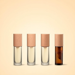 Flacon de parfum en bois écologique de luxe avec insert en verre, bougies et accessoires parfumés, fabricant OEM ODM en gros en Inde - Product Image 2