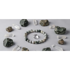 Dendrite Agate Beaded <b>Healing</b> Crystal <b>Bracelet</b>-Natural Handcrafted Wholesale India - Product Image 5